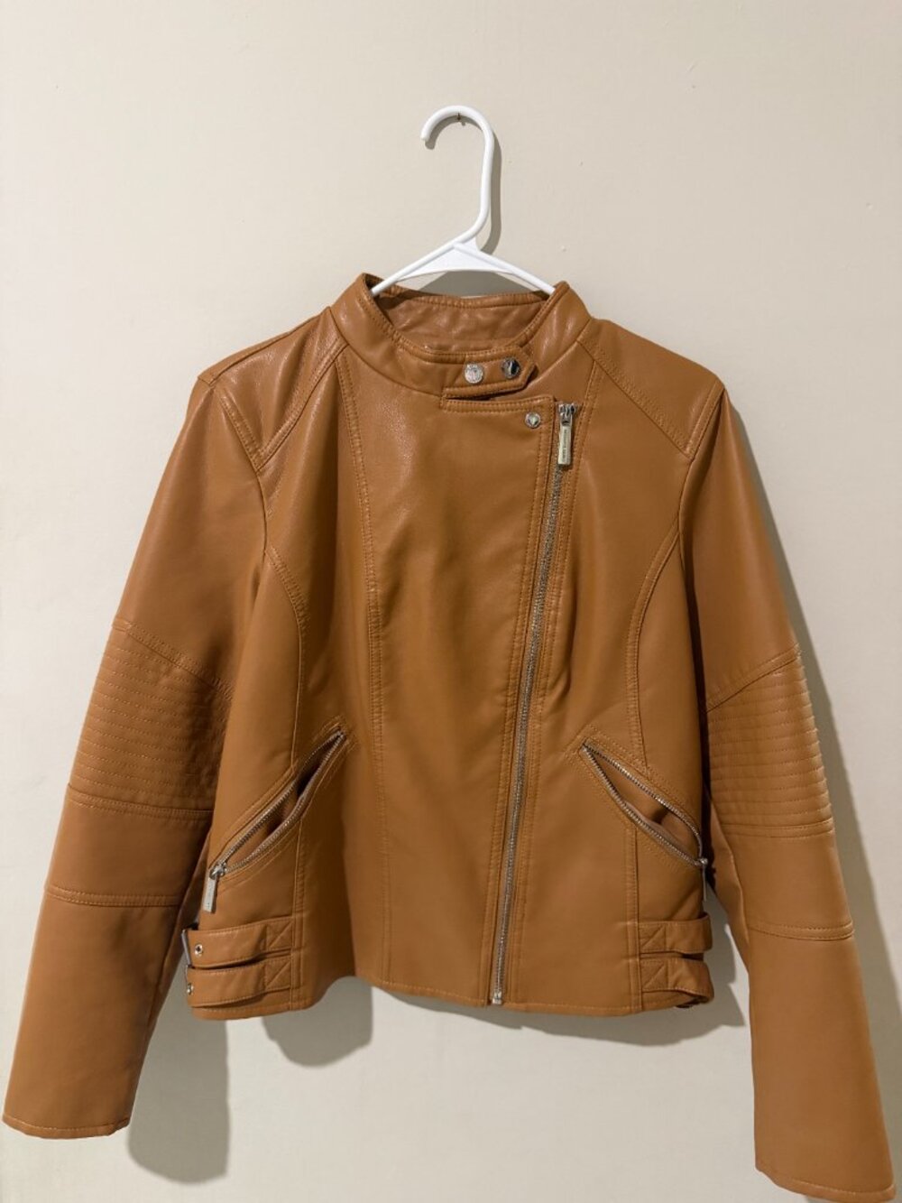 Michael Kors Women's Tan Camel Leather Jacket
